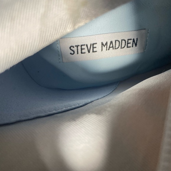 NEW-Size 9.5M Womens Steve Madden Zip Up Calf High Boots Stiletto Heel Blue Jean - Picture 11 of 11